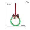 Merry Christmas Wreath Pendant With Bell Car Door Hanging Decoration Xmas Party Christmas Tree Decor Accessories