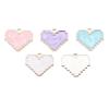 Love Heart Enamel Charms Multi Color Pendants For Romantic Jewelry Component