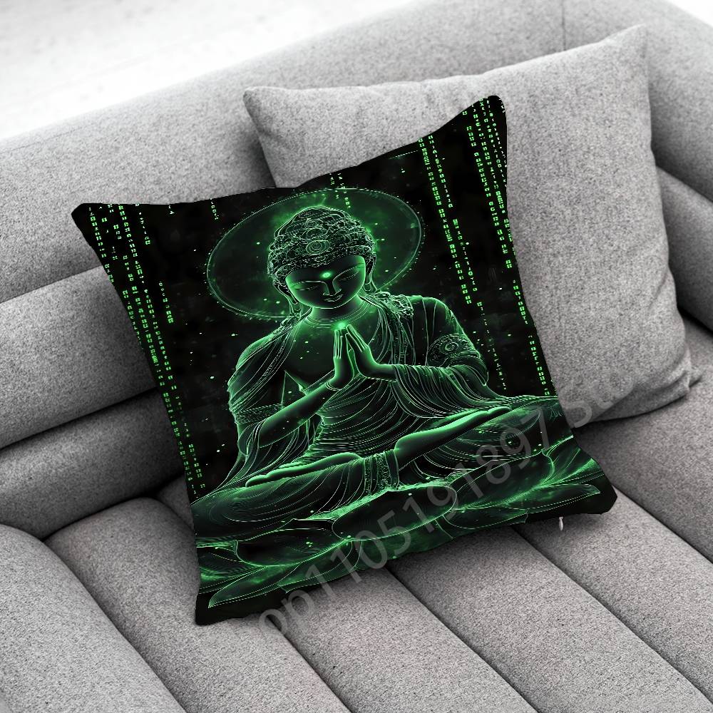 Indie Budda Buddyzm Poszewka na poduszkę dekoracyjną Na 50cm 40cm 55cm 45*45cm 30cm Kwadratowa Poszewka na poduszkę do sypialni