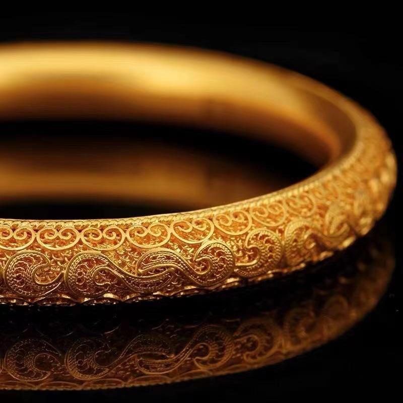 Shajin Forntida Metod Hantverk Snö Huvudstad Ihåligt Armband Damers Tome Guo Ting Gufeng Stängt Mun Armband