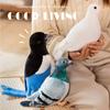 Lifelike Eyes Simulated Pigeon Plush Toy Soft Material Realistic Pigeon Plush  Halloween Gift