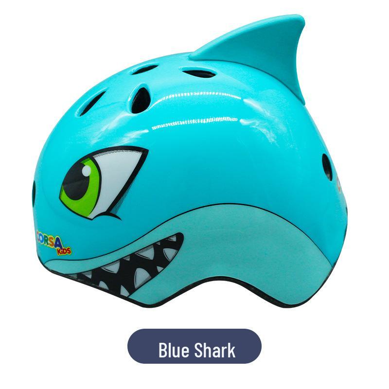 

Children s Cartoon Shark Skateboard and Ice Skating Helmet - Breathable, Protective Gear for Biking and Scootering Small