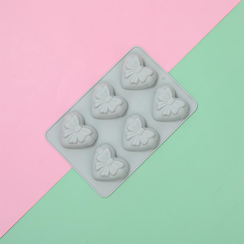 Heart Bow Silicone Mold for 3D Chocolate Cake Fondant Candy Sugar Craft Multi Use Baking Tool