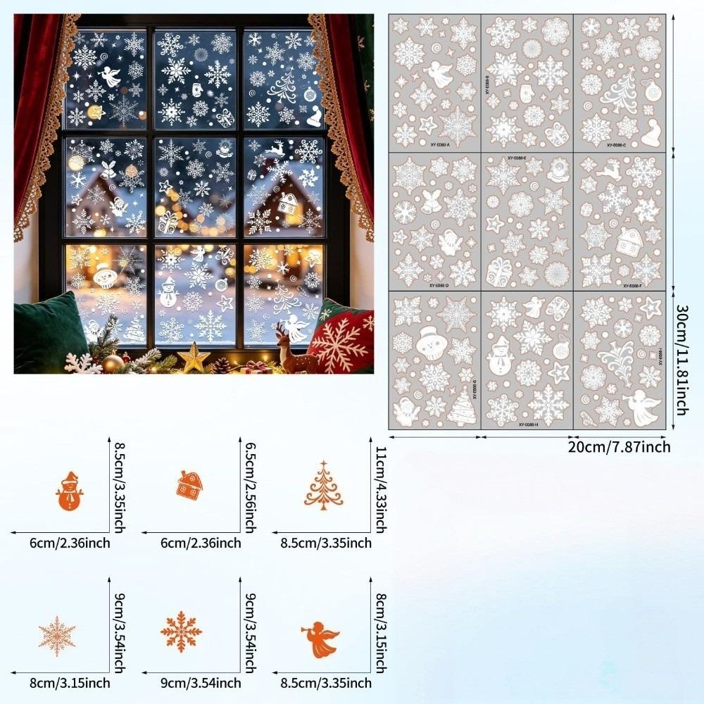 Waterproof Glass Window Sticker DIY Xmas Party Door Stickers Window Decoration
