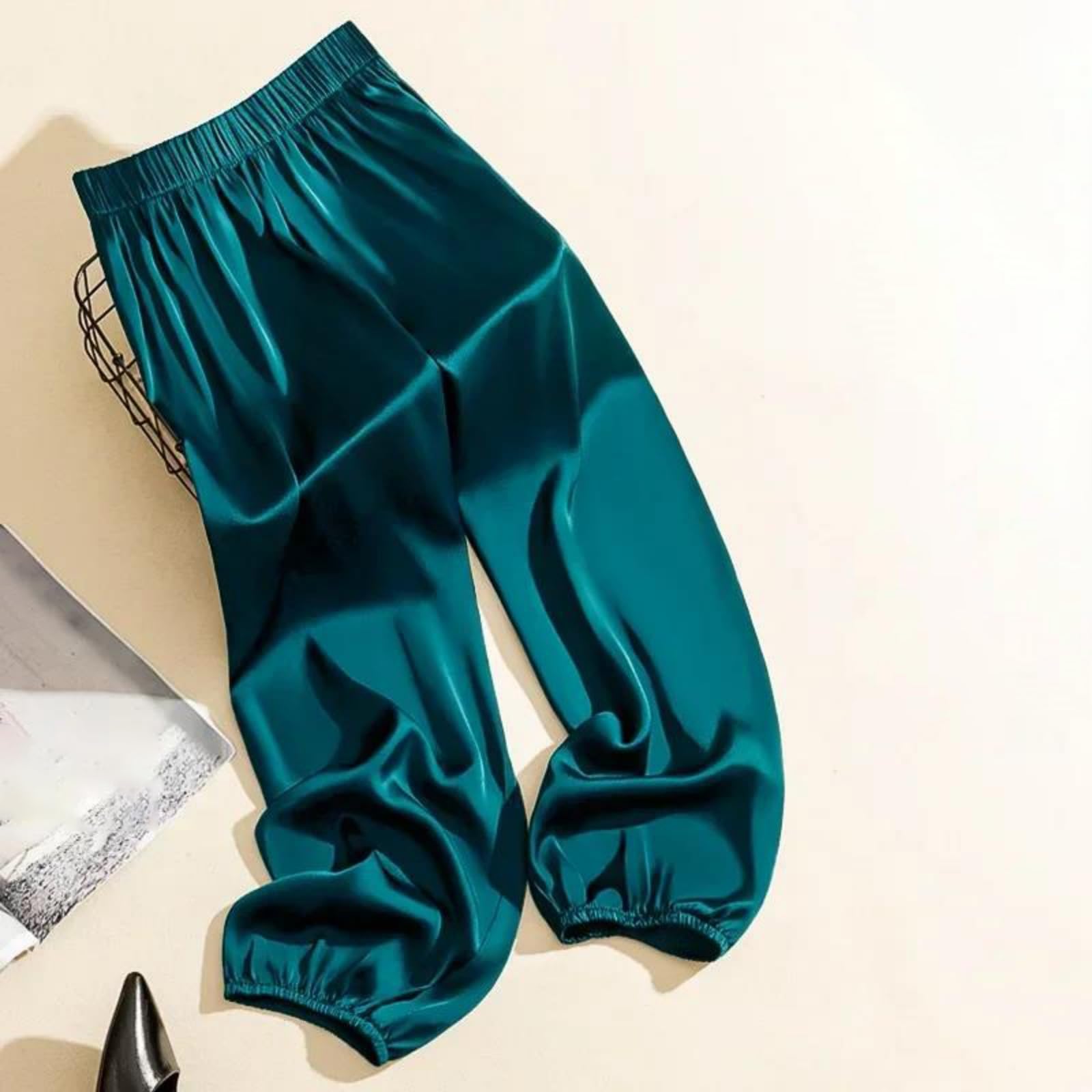 Women  Winter Soild Color Pants Full Length Long Trousers Sports Pants XL