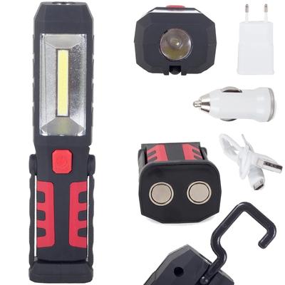 NEEDIVYOU Lampa robocza LED z podwójną podstawą magnetyczną, elastyczną podstawką, ładowaniem przez USB i kompaktową konstrukcją
