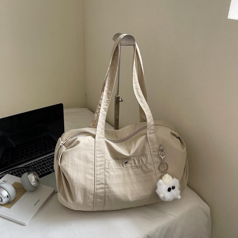 

Large Capacity Commuter Tote Bag New Solid Color Waterproof Oxford Cloth Women Shoulder Bag Leisure Travel Sports Fitness Bag