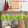 26 Letter Christmas Stockings Green, 8 Inch Christmas Stockings Suitable For Christmas Tree Fireplace Decorations