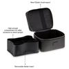 PU Leather Makeup Bag Square Shape Waterproof Toiletry Bag Large Capacity Removable Divider Camera Storage Bag for Women & Men
