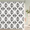 1 Pc Abstract Geometric Shower Curtains Bathroom Polyester Bath Curtains Printing Boho Shower Curtain Decor With Hooks Curtain