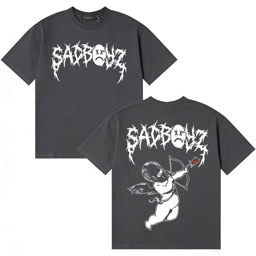 Rapper Junior H Sad Boyz Ya No Quiero Nada T Shirt Unisex Women Fashion Short Sleeve Double Sided Print Pop Oversized Tee Teenagers