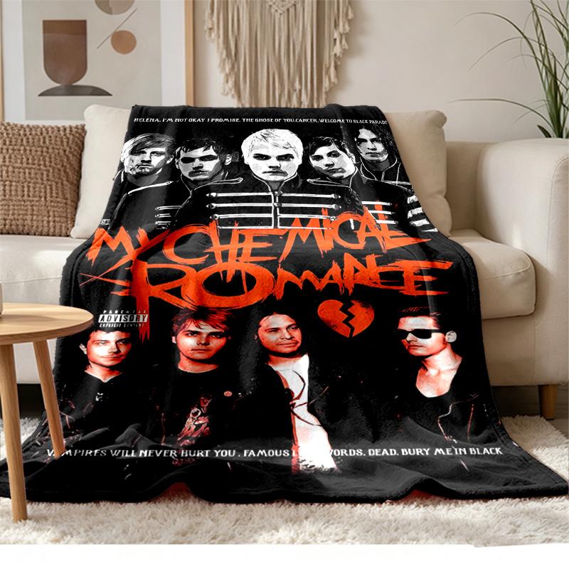 My Chemical Romance Soft and comfortable flannel Suitable for sofas living rooms outdoor camping travel and also makes a great anniversary gif
