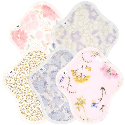 AENUANCE Cloth Pads, Absorbent for Menstrual Discharge, 5-Pack, Thick, 10cc Capacity, Small, Non-Waterproof, AESH-5P-V01