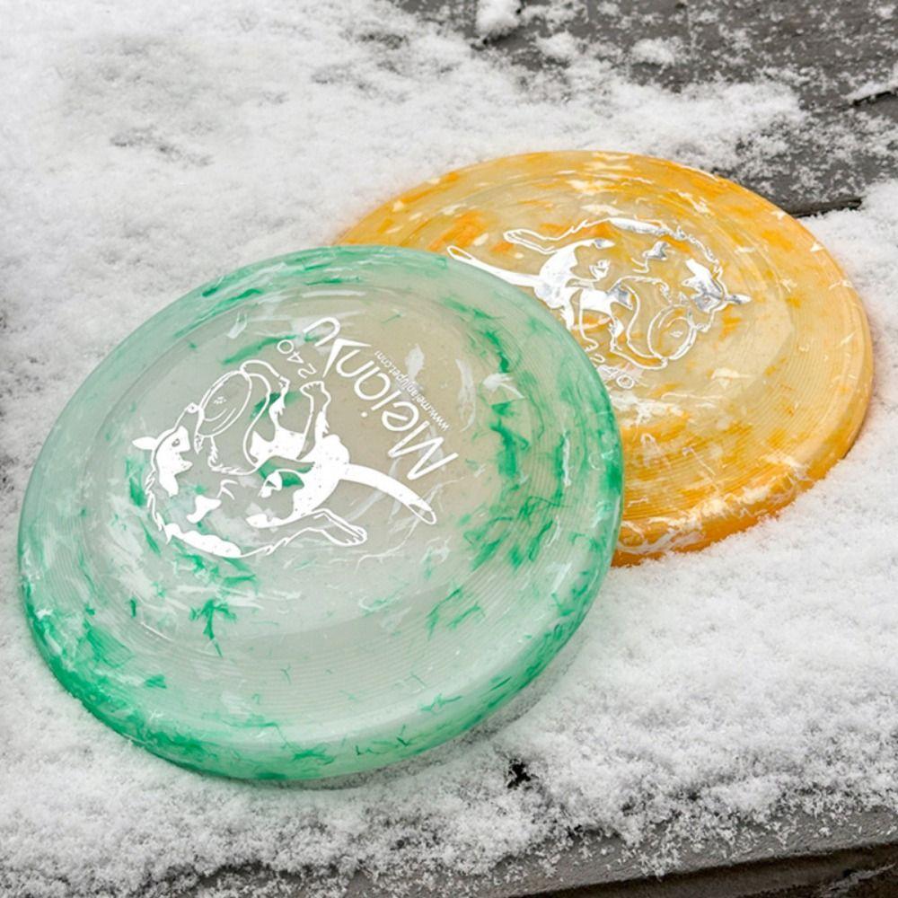 Multifunction 24cm Dog Toy Flying Disc Bite Resistant Colorful Dog Throwing Type Toy PE Soft Pet Floating Toy Self Happy