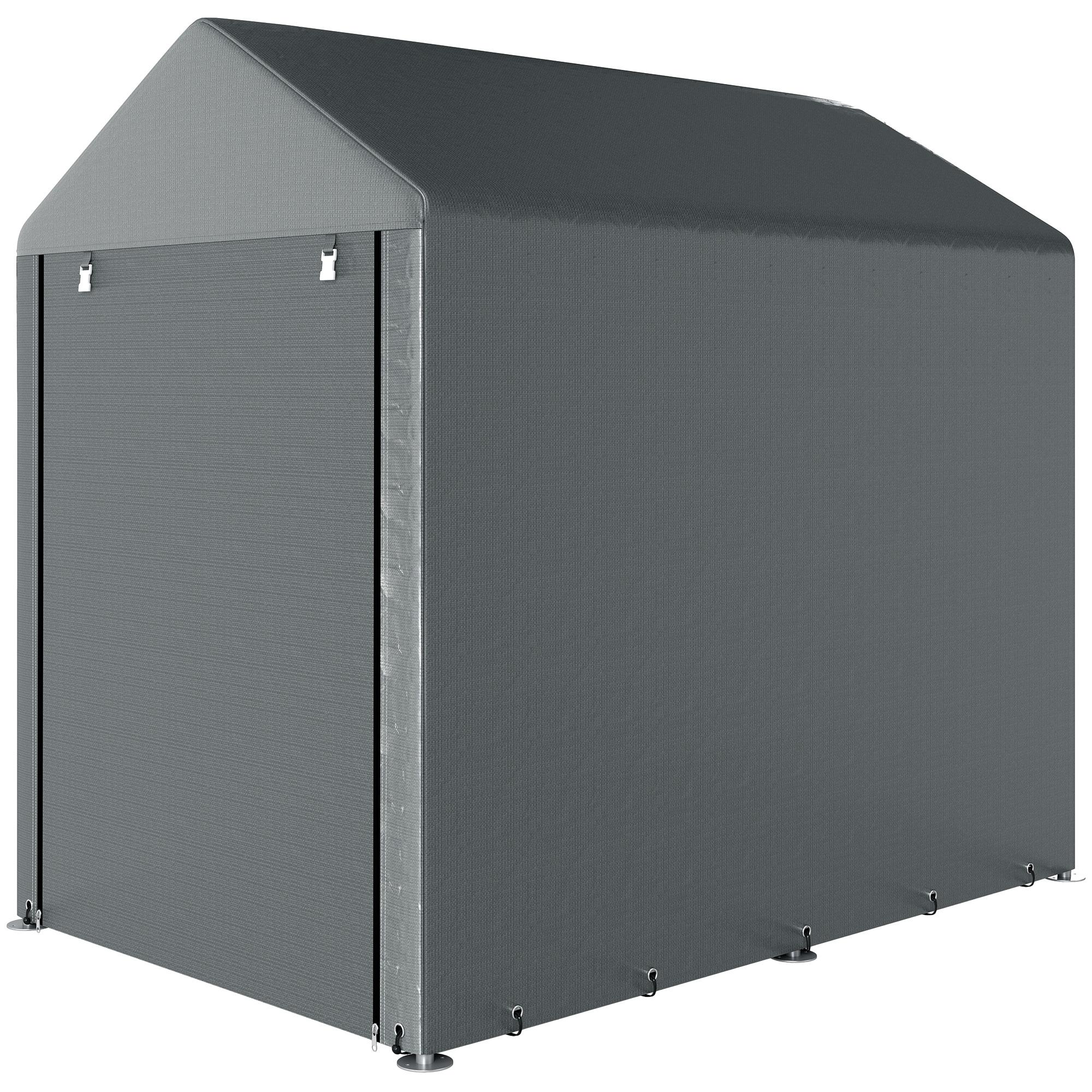 Abri de jardin temporaire 179 x 120 cm avec accessoires Gris Foncé