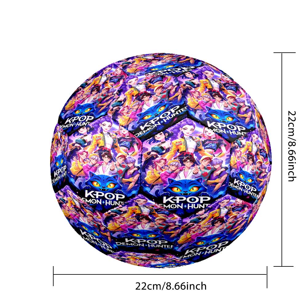 K-pop Demon Hunter Adventure Size 5 Soccer Ball,Indoor/Outdoor Suitable for Training Matches Tournaments Practice Games Perfect Gift for Fan