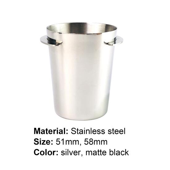 Dosing Cup Detachable Design Polished Smooth Surface Stainless Steel Powder Feeder for Coffee Machine