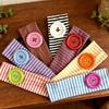 Stretch Fabric Sports Striped Printed Headband Oversized Button Fitness Hairband  Ladies