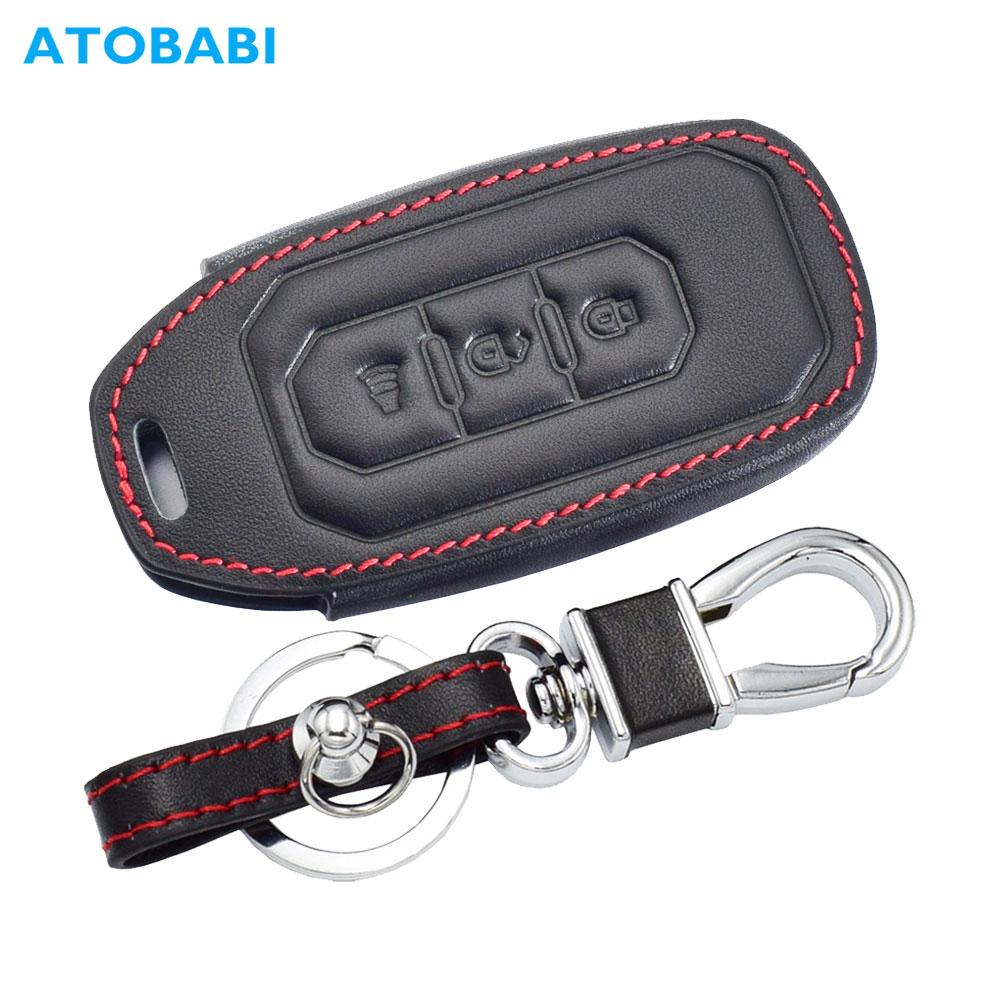 Leather Car Key Cover Remote Control Fobs Shell Protector Case Auto Accessories For Ford Territory