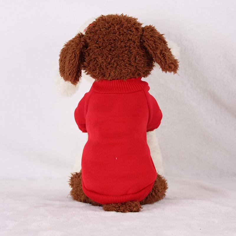 Solid Color Dog Hoodie - Thick Autumn/Winter Style