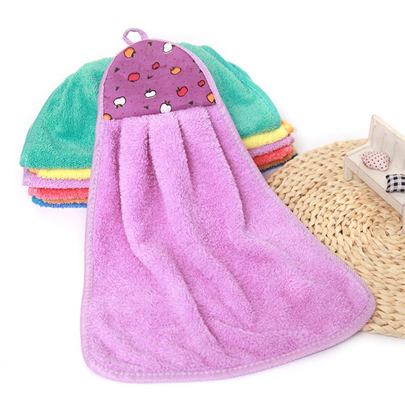 

Кораловий фліс Ванні кімнатні приналежності М який рушник для рук Вбираюча ганчірка Ганчірка-рушник Приладдя для чищення Кухонні аксесуари фіолетовий