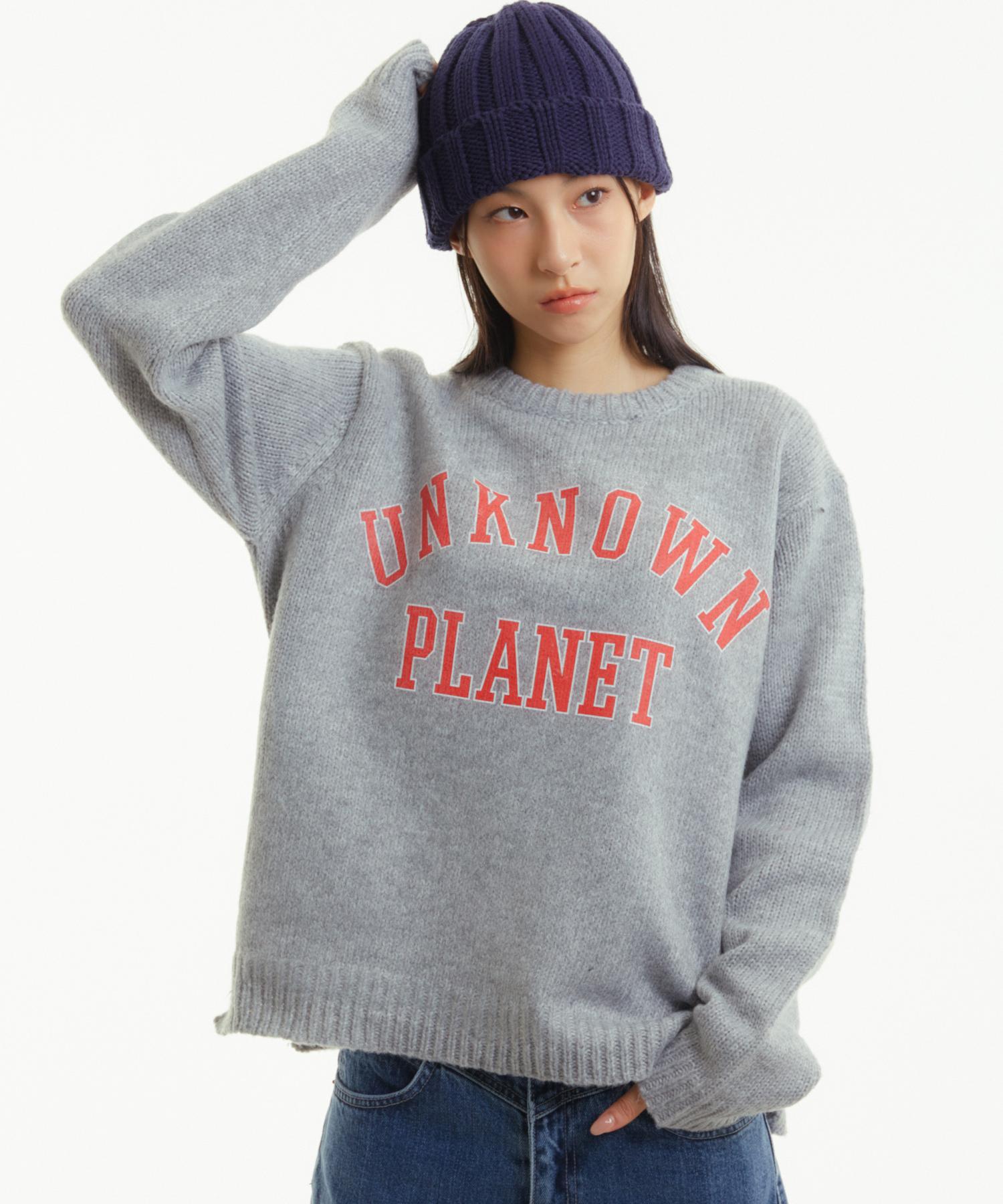 Unknown Planet Varsity Logo Knit Melange Free
