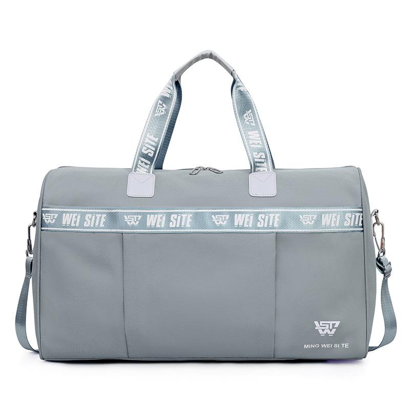 

Stylish and casual simple alphabet portable travel bag large capacity versatile household clothing storage bag can be set with tie rod зелений