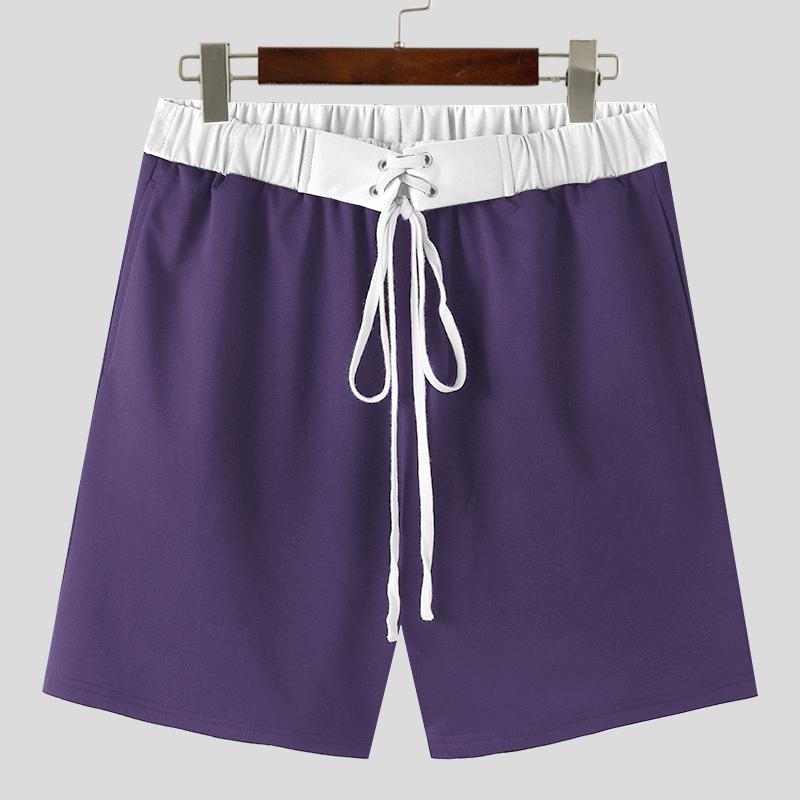 

INCERUN Летние мужские шорты на шнуровке, повседневные спортивные шорты для плавания XL