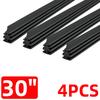 PINMOAP 4PCS Frameless Wiper Rubber Filling Strip 6mm Car Wiper Plug-In Replacement Strip 14"16"18"19"20"21"22"24"26"28"30"32"