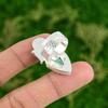 925 Silver Natural Shattuckite Promise Skull And Bone Adjustable Ring