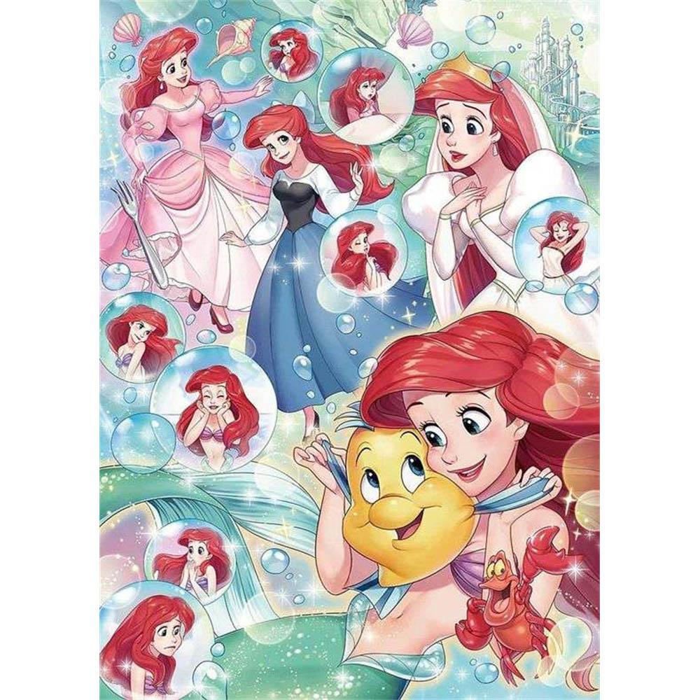 Mermaid Disney Ariel Cartoon Drill Hanging Element Puzzle Sale Stitch Mosaic 5d Art Diamond Painting Handcraft Gift Big Size