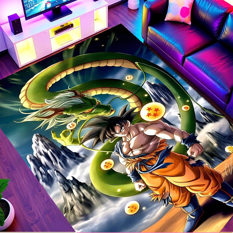 Kober s potiskem DRAGON BALL, Omyvatelný podlahový koberec, Do předsíně, Koleje, Prádelny, Kanceláře, Pracovny, Domácí dekorace, Dárek k narozeninám, Vánocům