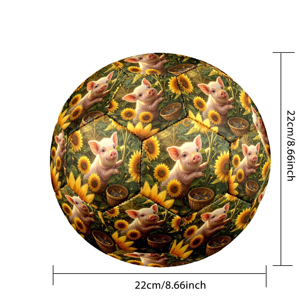 1pc Pig Sunflowers Durable Size 5 Soccer Ball Professional Match Training Football Indoor &Outdoor Sports Ball p60195