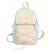 Contrast Color Backpack Men's And Women's Campus Student Schoolbag Lightweight Travel Backpack