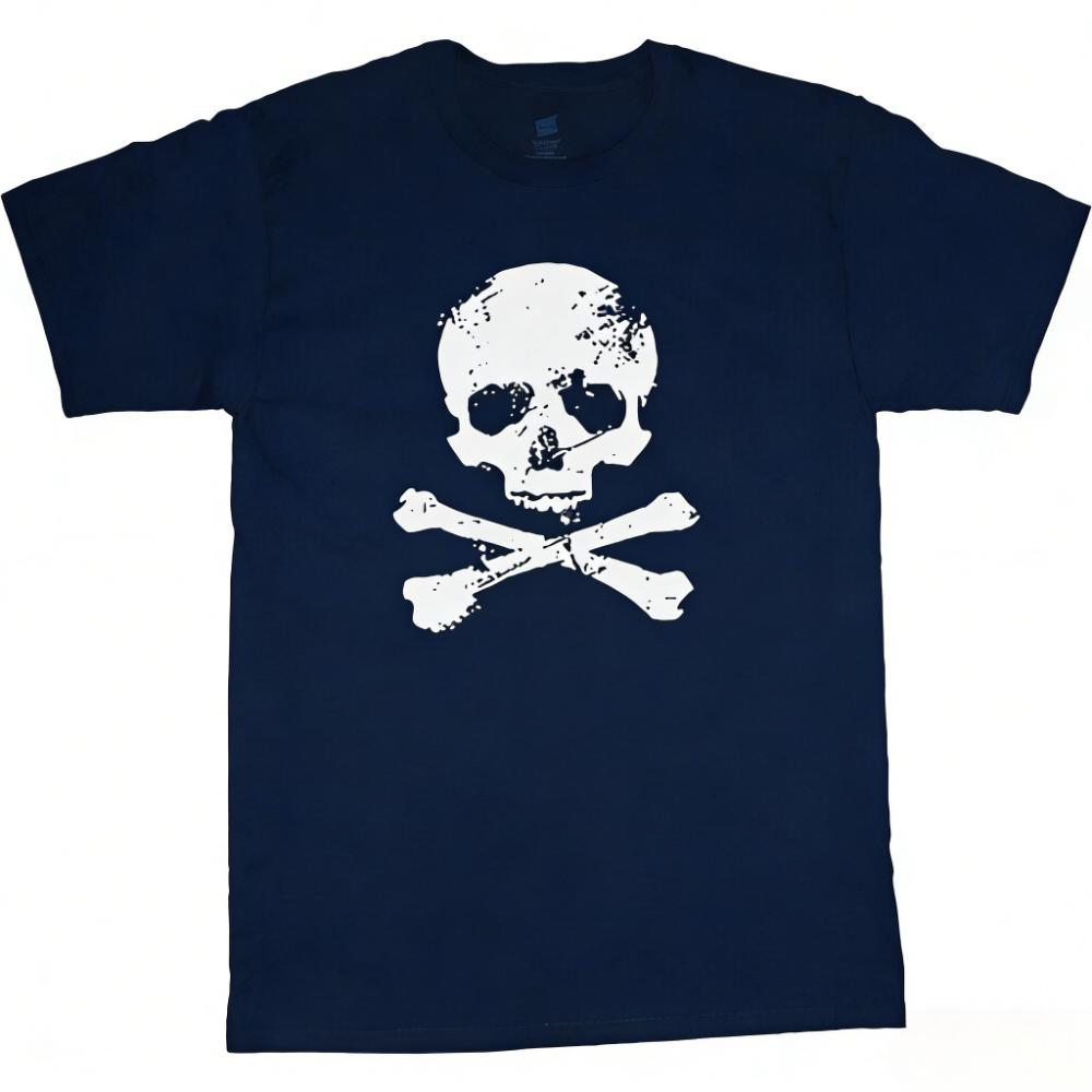

Beauty Hip Hop Pirate Skull and Crossbones TShirt Pattern Summer New Unisexs and Womens Retro Fashion Streetwear 4XL