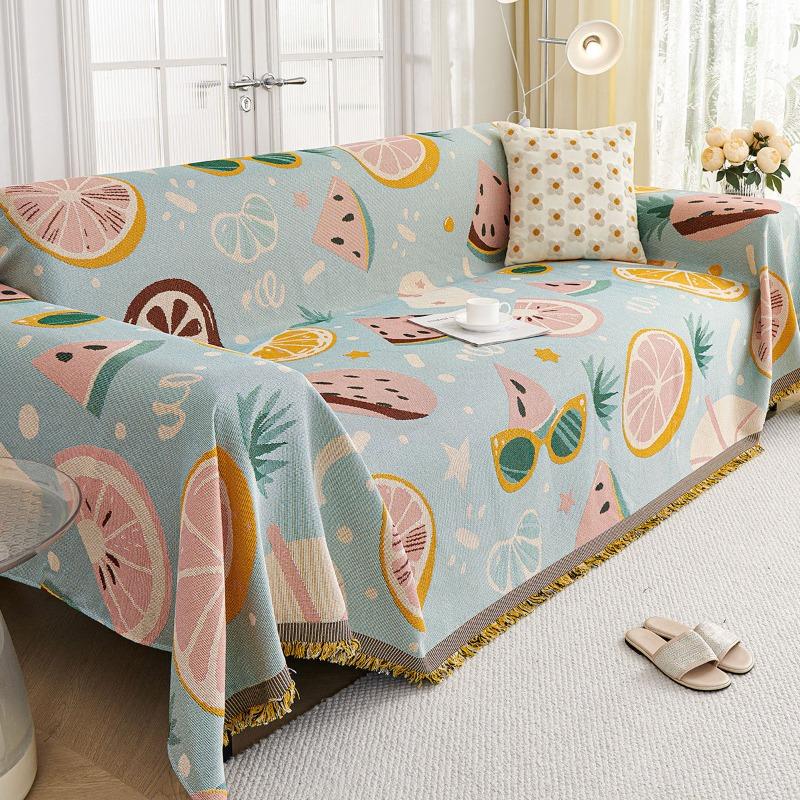 Американский Ретро Пасторальный Стиль Цельный Чехол для Дивана Пылезащитный Противоскользящий Декор Домашнее Диванное Полотенце Летние Универсальные Чехлы для Дивана