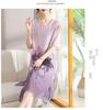 2026 Summer Chiffon Dress for Middle-Aged & Elderly Women - Mid-Length, Plus-Size, Belly-Concealing
