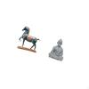 Standing Horse Buddha Figurine Fengshui Decor Miniature Sculpture for Desk Living Room Bookcase