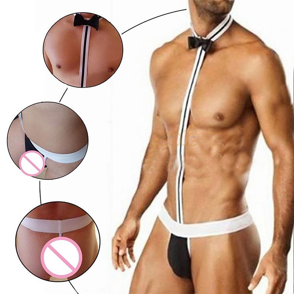G-String Underwear Lingerie Men Thong Waiter Costume