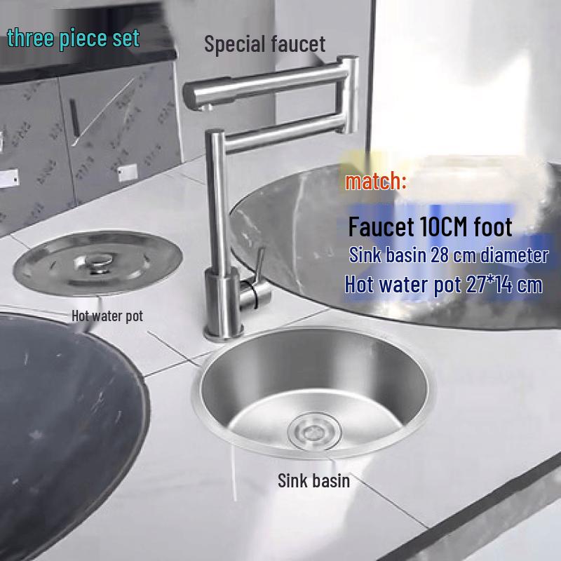 Taijufu 3-in-1 Stainless Steel Kitchen Set (Faucet, Sink, Hot Pot)