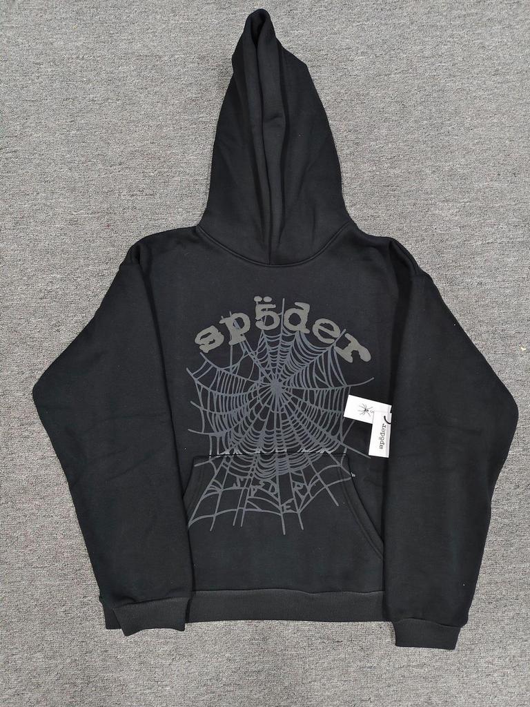 Young Thug Style Spider Web Hoodie Set