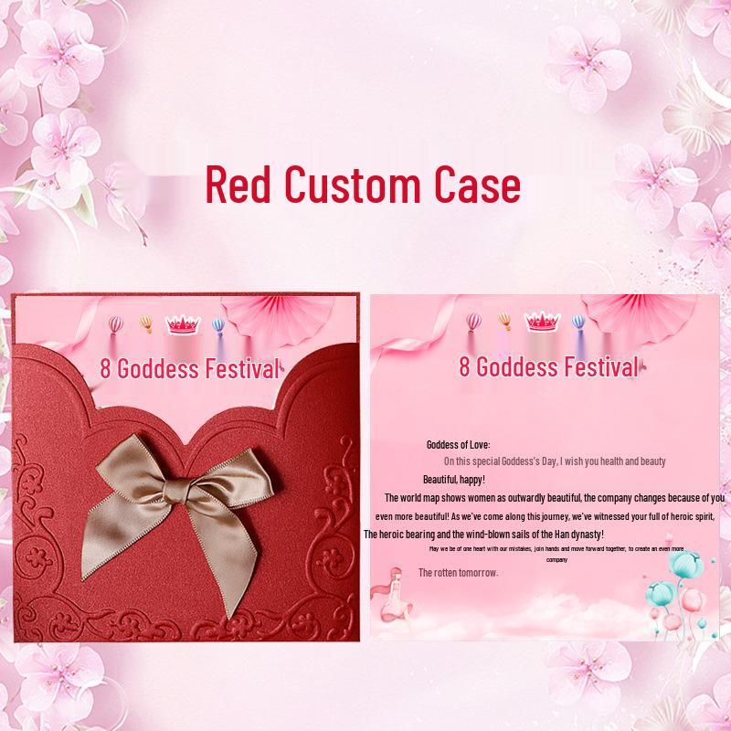 Elegant Women's Day Cards for Employees and Clients - 3.8 Goddess Festival Thank You Cards