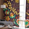 Mexico Bird Sunflower Bedroom Transparent Sheer Curtains Holiday Decoration Window Voile Tulle Curtain