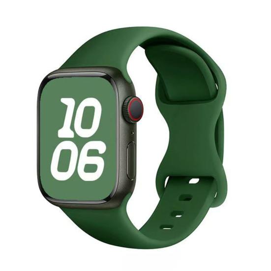 Silicone Watch Band Waterproof Sweat-Proof Replacement Band Soft Solid Color Watch Strap for Apple Watch Series Ultra 2