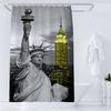 American Style Statue of Liberty Printed Shower Curtain Bathroom Curtains Home Decor Waterproof Polyester Fabric with Hooks