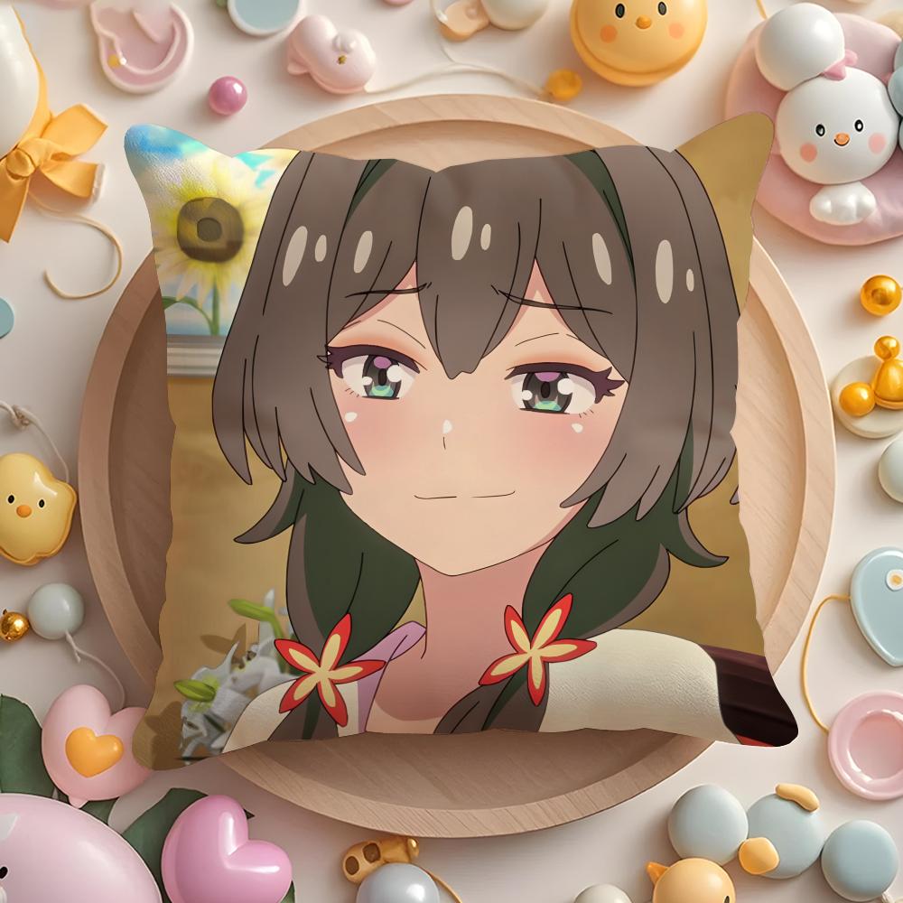 M-Mayonaka animePunch Cushion Cover Home & Car Multi-Scene Pillow Cover - Reversible, Soft & Durable for Daily Use