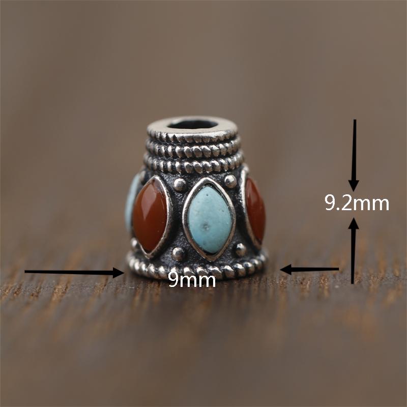 108-Bead Red Sandalwood & Passion Fruit Seed Silver Vajra Stupa Buddha Head Accessory