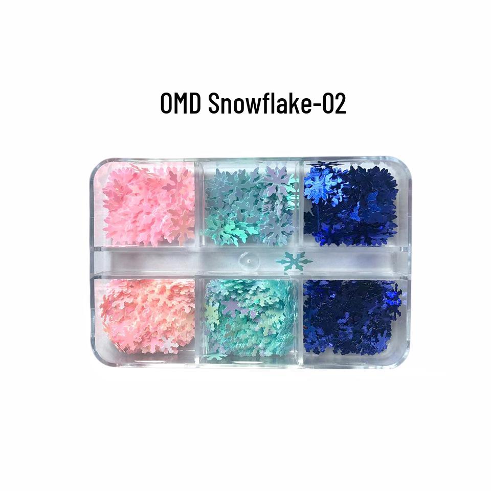 Holiday Snowflake Nail Art Glitter & Stickers Set