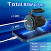 65 W PD-Autoladegerät, 12 V, 24 V, USB-Steckdose, Laptop, Motorrad, USB-C, PD, QC 3.0, USB-Anschluss, wasserdicht, mit Netzschalter für Wohnmobil