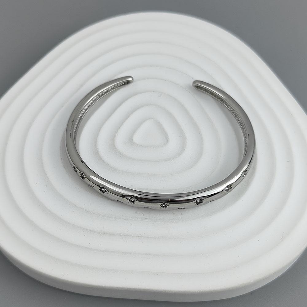 New Five-pointed Star Zircon Gold-plated Stainless Steel Bracelet 18K, High Quality Waterproof Couple Bracelet, Wife Gift